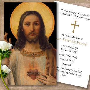 A oração carda o coração sagrado antigo Jesus