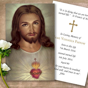 A oração carda o coração sagrado Jesus da devo