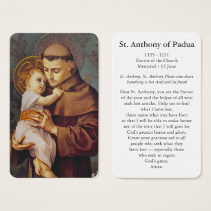 A oração carda   St Anthony de Pádua