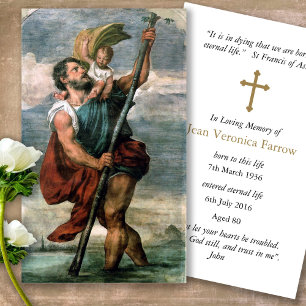 A oração carda St Christopher