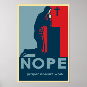 A oração de NOPE… não trabalha - o poster ate