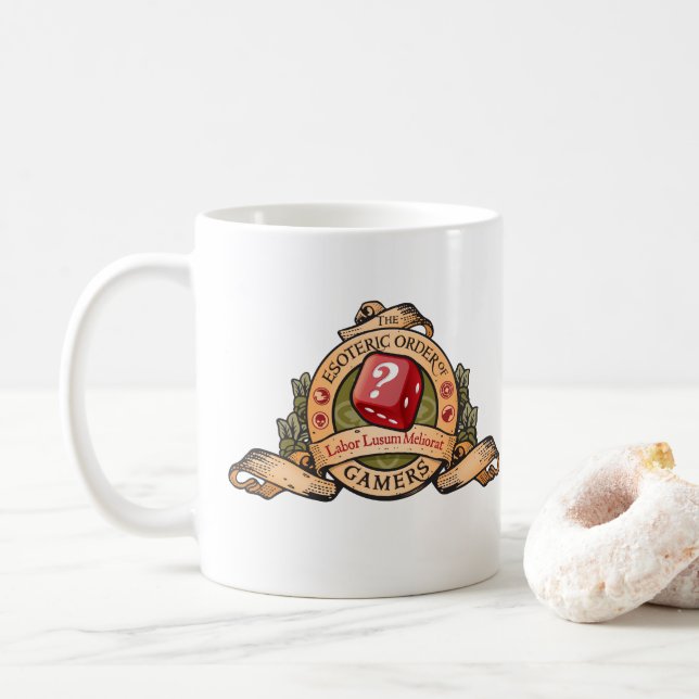 A ordem esotérico de caneca de café dos Gamers (Com Donut)