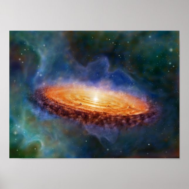 A origem do Poster do portfólio do sistema solar (Frente)