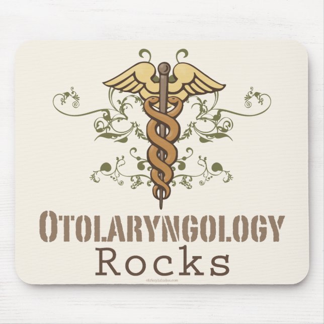 A otolaringologia balança o Caduceus Mousepad (Frente)