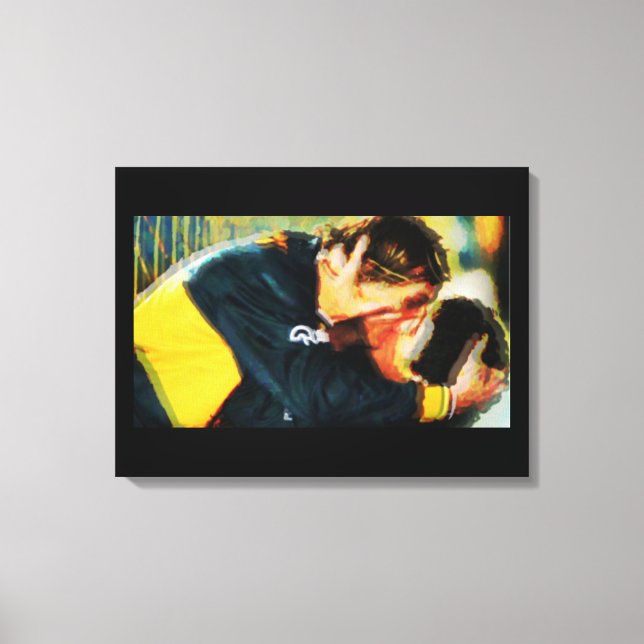 A paixão de futebol Diego e Claudio Canvas Print (Frente)