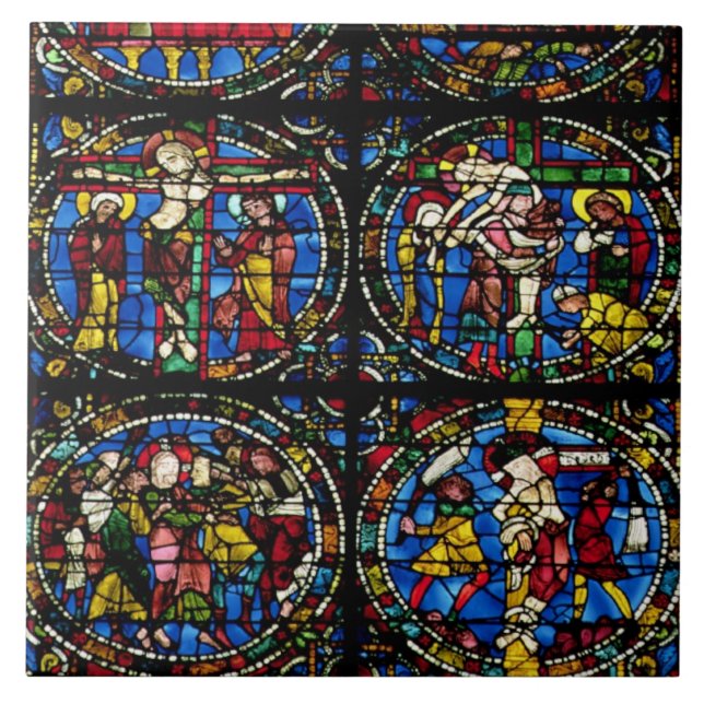 A paixão, janela de lanceta na fachada ocidental, (Frente)