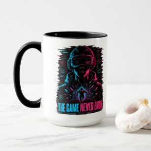 A Partida Nunca Termina Caneca de VR Cyberpunk
