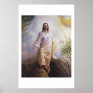 A Páscoa cristã Jesus é levantada e viva Poster
