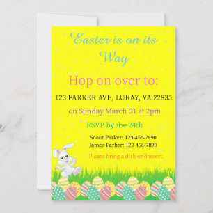 A páscoa Está A Caminho Do Convite