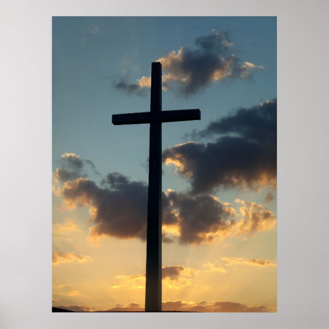 A Páscoa Risen King Sunset Christian Poster Art (Frente)
