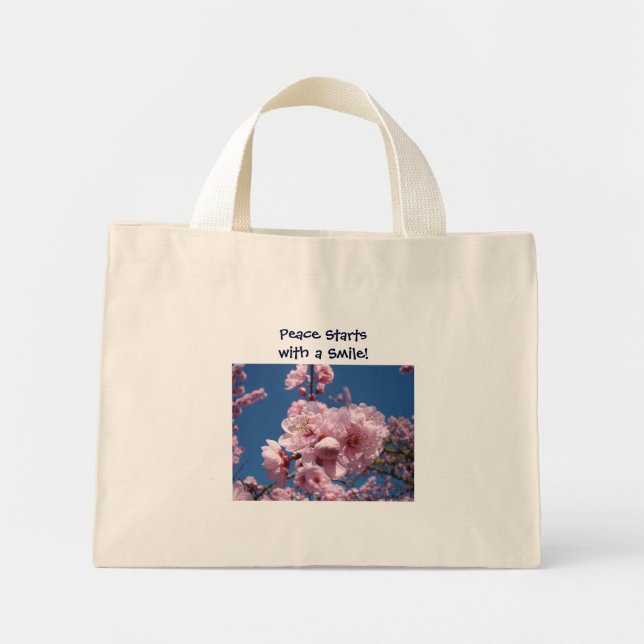 A Paz Começa com um Sorriso! Bolsa de mão Primaver (Frente)