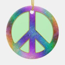 A paz começa dentro do ornamento da árvore de