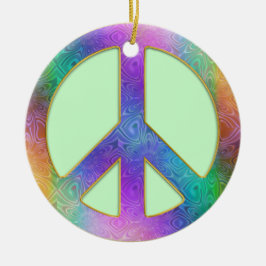 A paz começa dentro do ornamento da árvore de