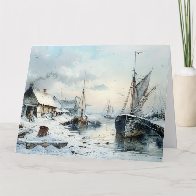 A Paz de inverno Vitoriana: Cartões de natal (Frente)