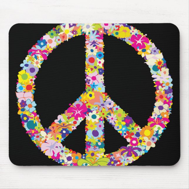 A paz floresce Mousepad (Frente)