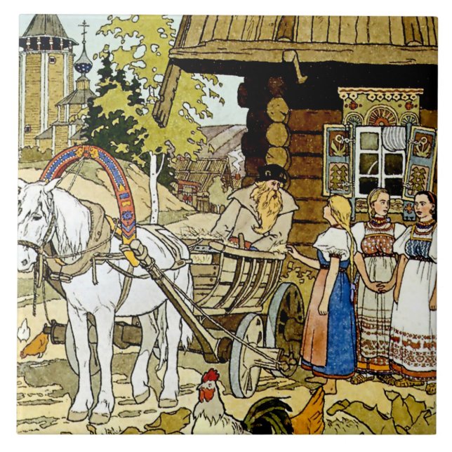 “A Pena de Finist” por Ivan Bilibin (Frente)