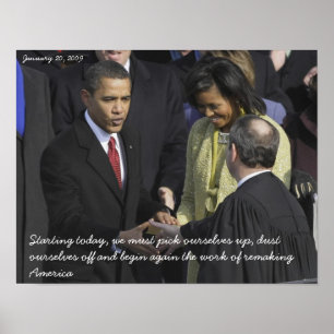 A picareta nós de Barack Obama levanta o poster