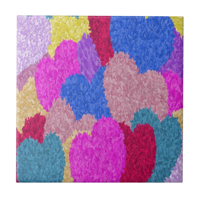 A pintura de Abstrato de Corações Fragmentados (Frente)