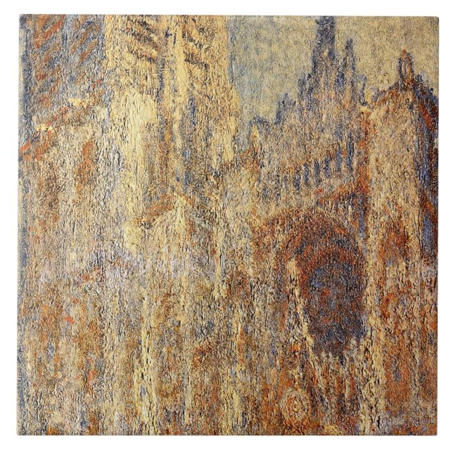 A pintura de Claude Monet, Catedral de Rouen no No (Frente)