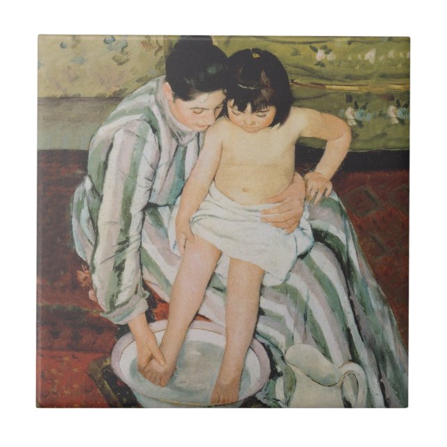 A Pintura do Banho de Mary Cassatt Child (Frente)