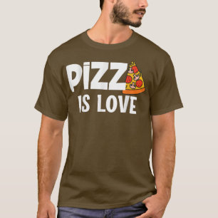 A Pizza Engraçada É Uma Fatia De Amor Da Camisa Do