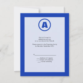 A placa de resposta RSVP Hero do Bar Mitzvah