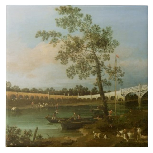 A ponte de Walton velho, 1755 (óleo em canvas) (Frente)