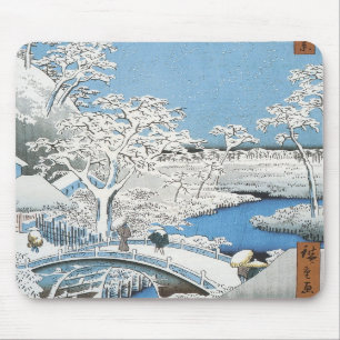 A ponte do tambor, Hiroshige, 1856-58 Mousepad