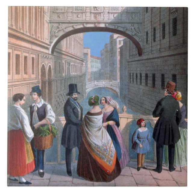 A ponte dos suspiros, Veneza, gravada por (Frente)