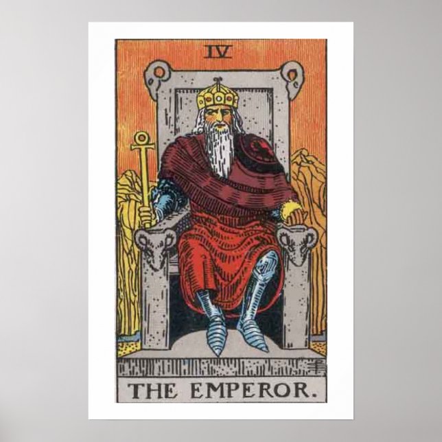 A Poster da placa de tarot do imperador (Frente)
