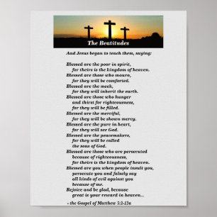 A Poster das Beatitudes por Jesus