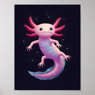 A Poster de Arte Aura do Axolotl