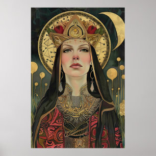 A Poster de Arte da Placa Tarot de Alto Sacerdote