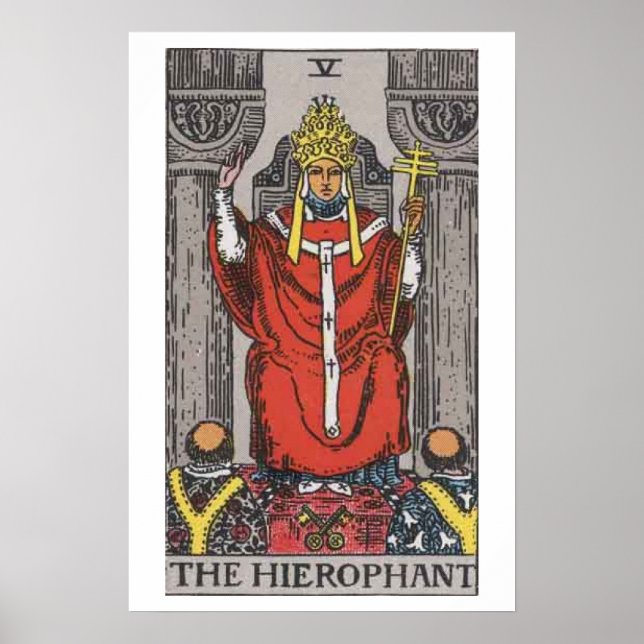 A Poster de Cartão de Tarot Hierofílico (Frente)