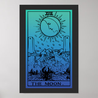 A Poster do Gradiente da Placa de Tarot da Lua