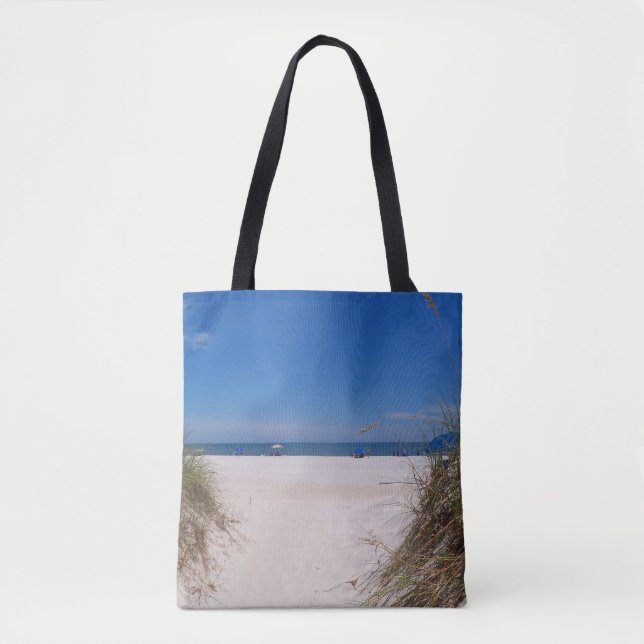 A praia em uma bolsa de tote (Frente)