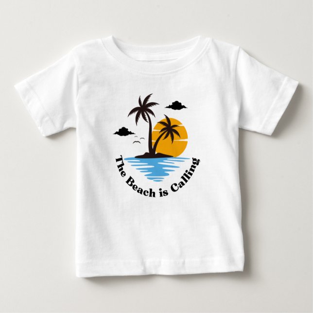 A Praia Está Chamando Camiseta De Férias Familiare (Frente)