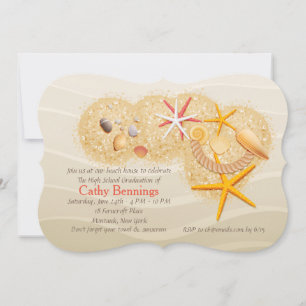 A praia estima o convite de festas da praia da