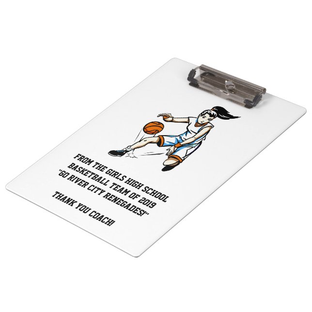 A prancheta do treinador de beisebol das meninas (Inclinado)