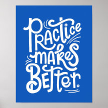 A prática azul personalizável torna melhor Poster