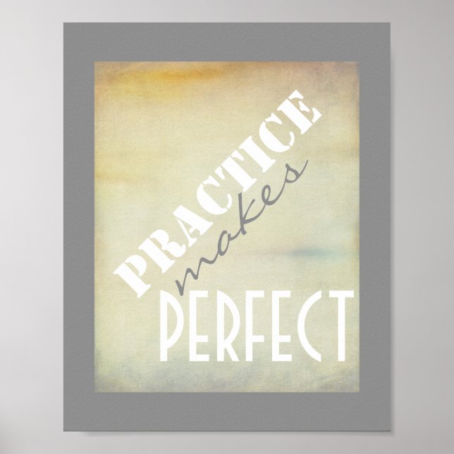 a prática de poster de tipografia é perfeita (Frente)