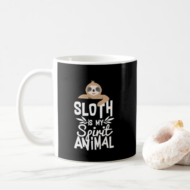 A preguiça é minha caneca bonito engraçada animal (Com Donut)