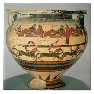A preto-figura adiantada coluna-krater do