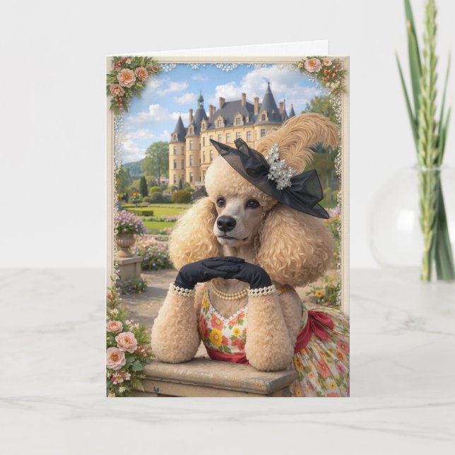 A Primavera Está No Ar, Cartão Postal Poodle (Frente)