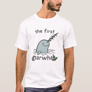 A Primeira Baleia-Narval - Camiseta de Natal com T