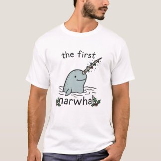 A Primeira Baleia-Narval - Camiseta de Natal com T