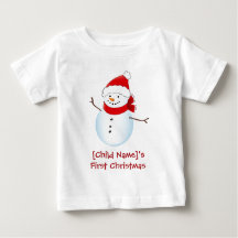 A Primeira Camisa de Natal do Bebê Neve