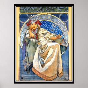 A princesa Alphonse Mucha Poster