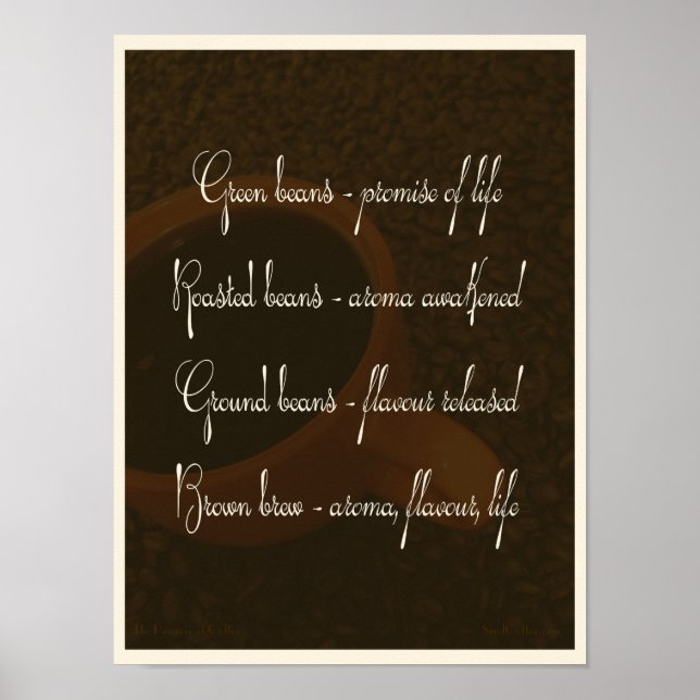 A promessa do café - poster (Frente)