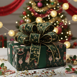 A quebra-nozes Papel de embrulho de Natal Ballet